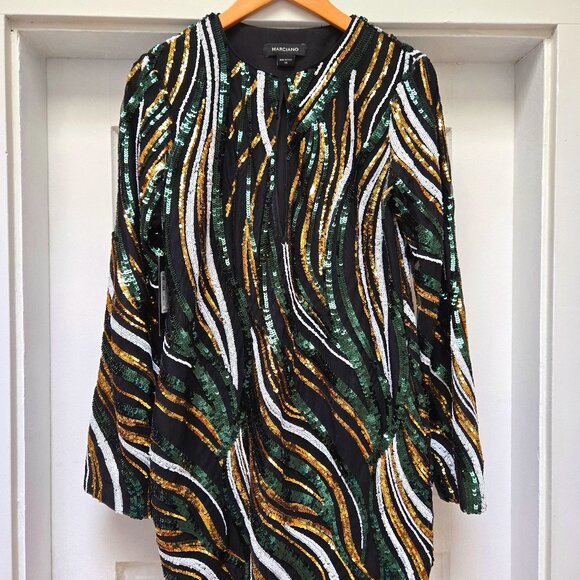 Marciano Sequin Mesh Mini Dress – Size XS – New With Tags - Picture 1 of 5